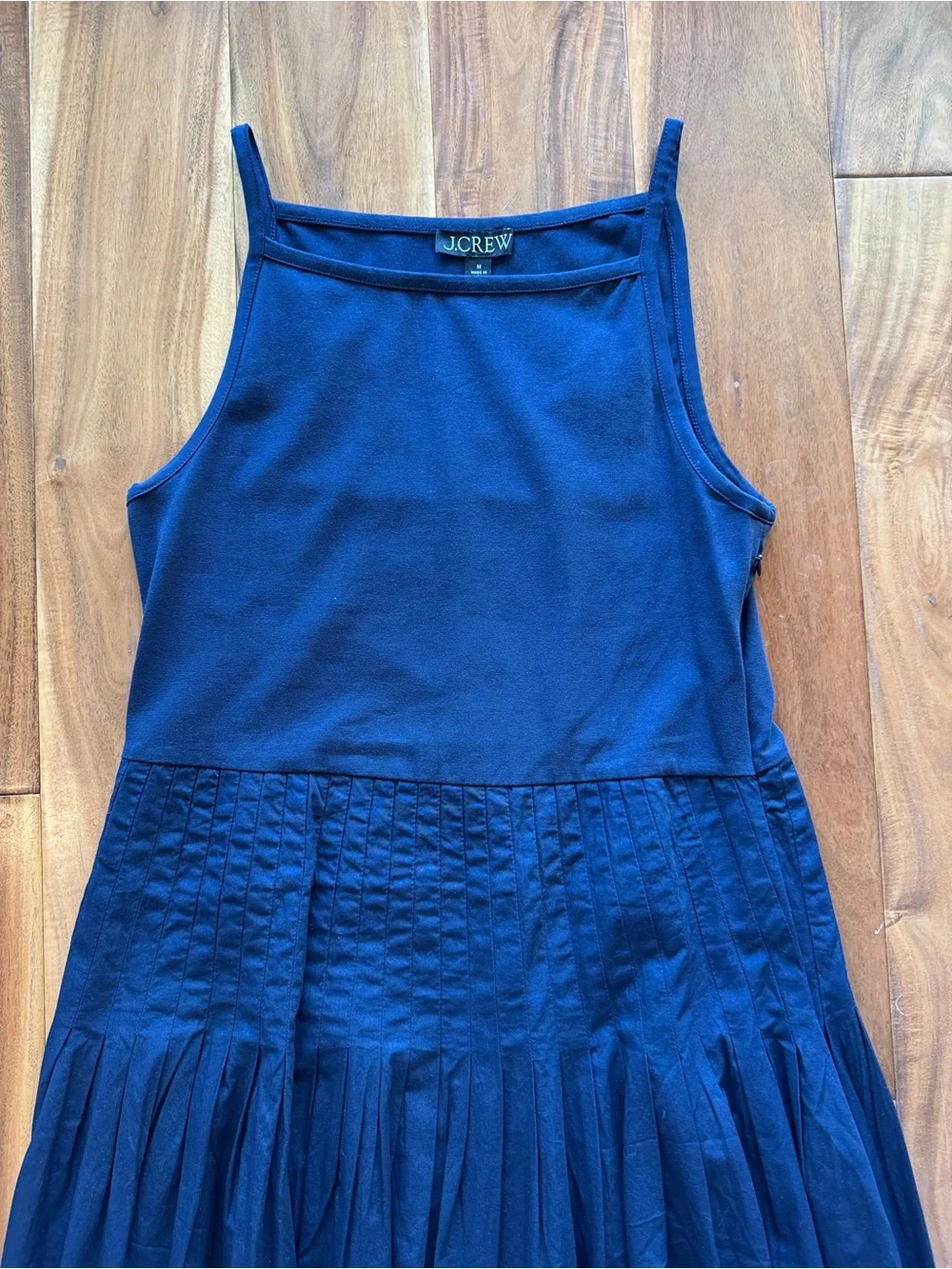 J. Crew Pintuck mixy dress Navy Sleeveless Maxi Skirt Dress